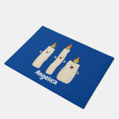 かわいいキャンドルトリオ漫画 ドアマット (アングル)