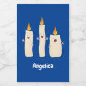 かわいいキャンドルトリオ漫画 フードラベル (シングルラベル)