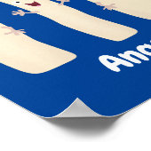 かわいいキャンドルトリオ漫画 ポスター (角)