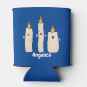 かわいいキャンドルトリオ漫画 缶クーラー (裏面)