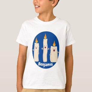かわいいキャンドルトリオ漫画 Tシャツ