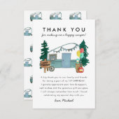 かわいいキャンパー ツリー キャンピング 1歳誕生日 サンキューカード (正面/裏面)