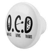 かわいいキャンピングカマーワードアート セラミックノブ (右)