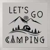 かわいいキャンピングワードアートに行こう ポスター (正面)