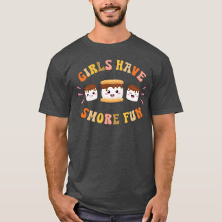 かわいいキャンプのスイーツギフト ガールズ・ハブ・スモア Tシャツ