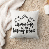 かわいいキャンプは私の幸せな場所の装飾の枕 クッション (ブランケット)