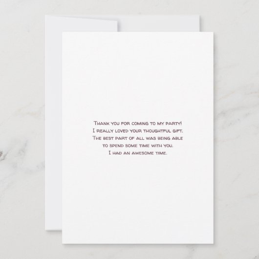 かわいいキャンプをテーマにしたコーディネート サンキューカード (裏面)