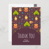 かわいいキャンプをテーマにしたコーディネート ポストカード (正面/裏面)