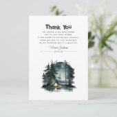 かわいいキャンプをテーマにした赤ちゃんシャワー サンキューカード (スタンド正面)