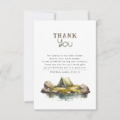 かわいいキャンプをテーマにした赤ちゃんシャワー サンキューカード (正面)