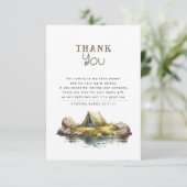 かわいいキャンプをテーマにした赤ちゃんシャワー サンキューカード (スタンド正面)