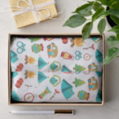 かわいいキャンプパーティーパターン組織 薄葉紙 (ギフト)