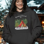 かわいいキャンプファイアレッドグリーンモダンクリスマスツリー パーカ
