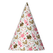 かわいいキャンプ場の動物のパターン パーティーハット (左)