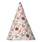 かわいいキャンプ場の動物のパターン パーティーハット (右)