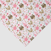 かわいいキャンプ場の動物のパターン 薄葉紙 (詳細)