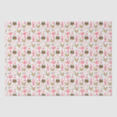 かわいいキャンプ場の動物のパターン 薄葉紙 (正面)