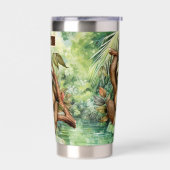 かわいいキャンプ場の名前を追加 保温保冷タンブラー (左面)