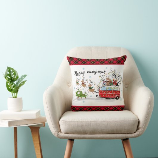 かわいいキャンプ好きクリスマス クッション (椅子)