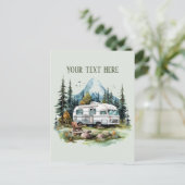 かわいいキャンプ愛好家を追加文字 ポストカード (スタンド正面)