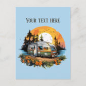 かわいいキャンプ愛好家を追加文字 ポストカード (正面)