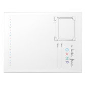 かわいいキャンプ文房具キャンプレター ノートパッド (正面)