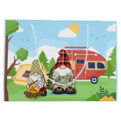 かわいいキャンプ格言追加の名前パーティー ラージペーパーバッグ (裏面)