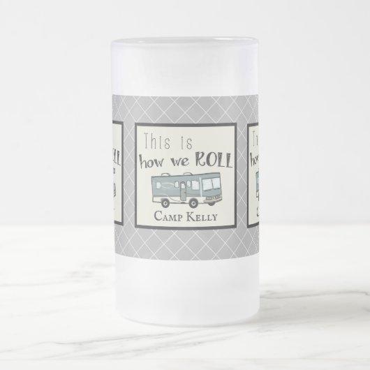 かわいいキャンプRVは"これ私達が"パーソナライズいかに転がるかです フロストグラスビールジョッキ (中央)