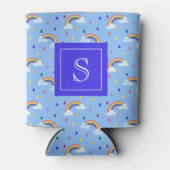 かわいいキュイガーリーレインボーパーソナライズされた 缶クーラー (正面)