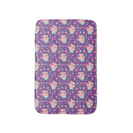 かわいいキュピッドピグウィットハートパターン バスマット