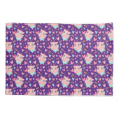 かわいいキュピッドピグウィットハートパターン 枕カバー (裏面)