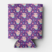 かわいいキュピッドピグウィットハートパターン 缶クーラー (正面)