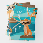 かわいいキュートベビーメルカット ラッピングペーパーシート (インサイチュ)