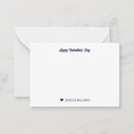 かわいいキューピッドの弓と矢のハート柄 バレンタインデー ノートカード (正面)