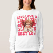 かわいいキューピッドバレンタインデーセルフラブ スウェットシャツ (正面)