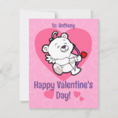 かわいいキューピッドベア バレンタインデーのカード シーズンカード (正面)