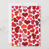 かわいいキューピッドラビットバレンタインデーデザイン 招待状 (裏面)