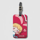 かわいいキューピッド ラゲッジタグ (正面縦)