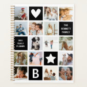 かわいいキューブパーソナライズされたフォトコラージュキープサケ プランナー手帳 (正面)