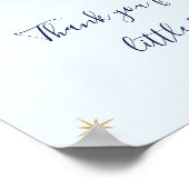 かわいいキラキラ小さなスターブルーボーイの男の子1歳の誕生日 ポスター (角)