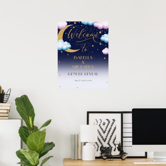 かわいいキラキラ小さな星の性別が明らかになる ポスター (ホームオフィス)