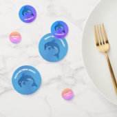 かわいいキラキラ色のイルカのプルプルピンクス誕生日 コンフェッティ (グループ)