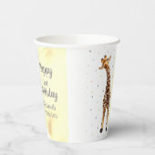 かわいいキラフェサファリワイルドイエロー1歳の誕生日パーティー 紙コップ (左)