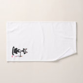 かわいいキラー猫の血ナイフ バスタオルセット (ハンドタオル)