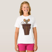 かわいいキリスト教のネズミのキャラクター Tシャツ (正面フル)