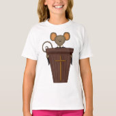 かわいいキリスト教のネズミのキャラクター Tシャツ (正面)