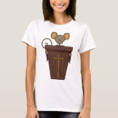 かわいいキリスト教会のネズミのキャラクター Tシャツ (正面)
