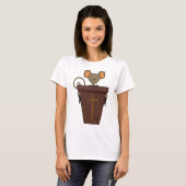 かわいいキリスト教会のネズミのキャラクター Tシャツ (正面フル)