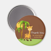 かわいいキリンありがとう磁石 マグネット (正面/裏面)