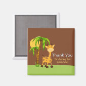 かわいいキリンありがとう磁石 マグネット (正面/裏面)